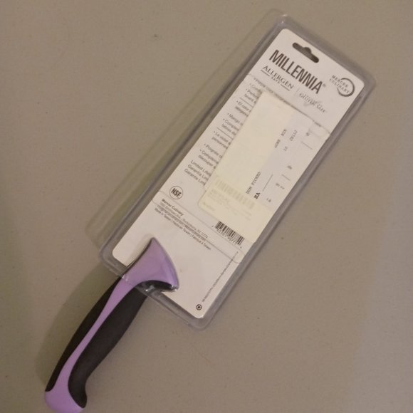 Mercer Millennia Santoku Knife (7 in) - Purple, Allergen Safe - NEW - Picture 2 of 2